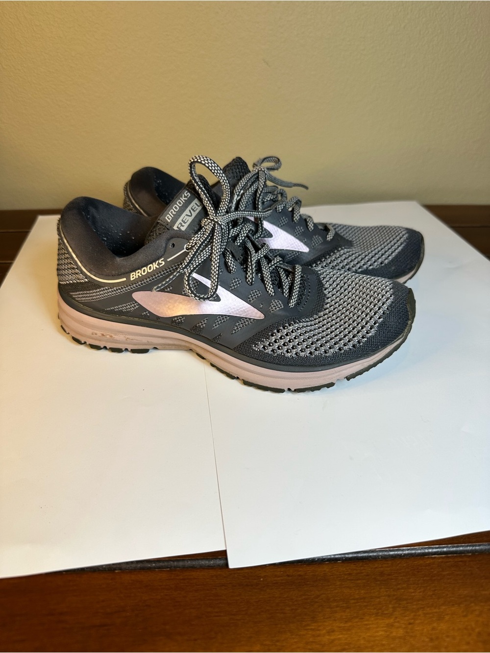 Brooks Women's Running Shoes — Gray with Pink Accents